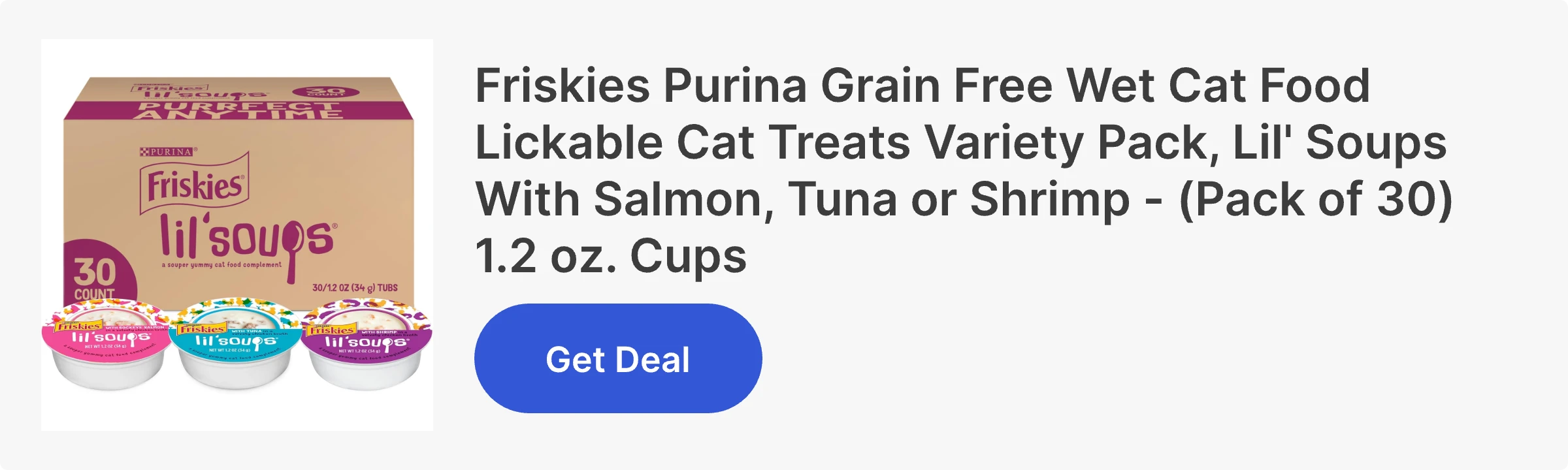 Friskies Purina Grain Free Wet Cat Food Lickable Cat Treats Variety Pack