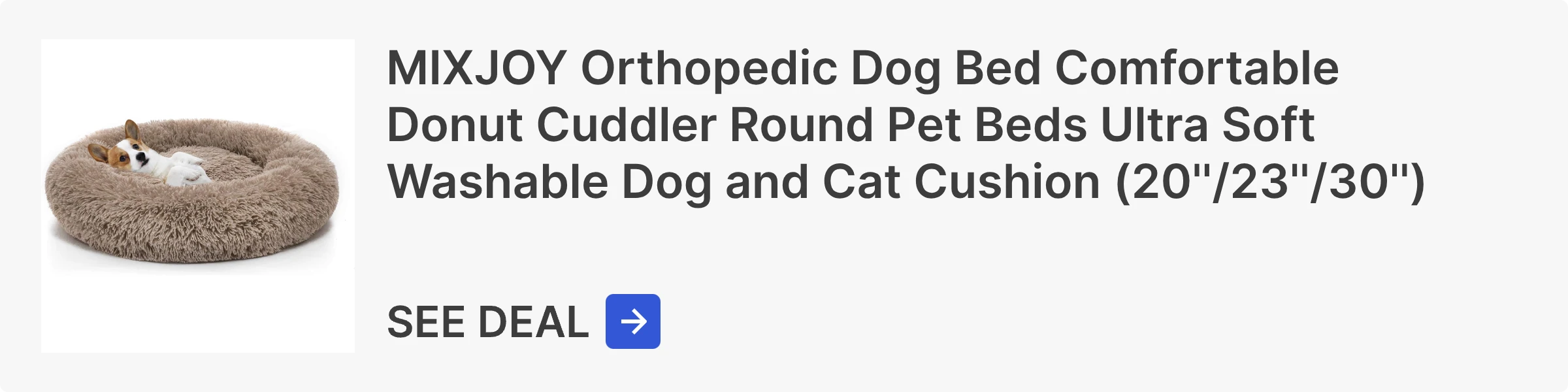 Orthopedic Dog Bed Comfortable Donut Cuddler Round Pet Beds Ultra Soft Washable Dog and Cat Cushion