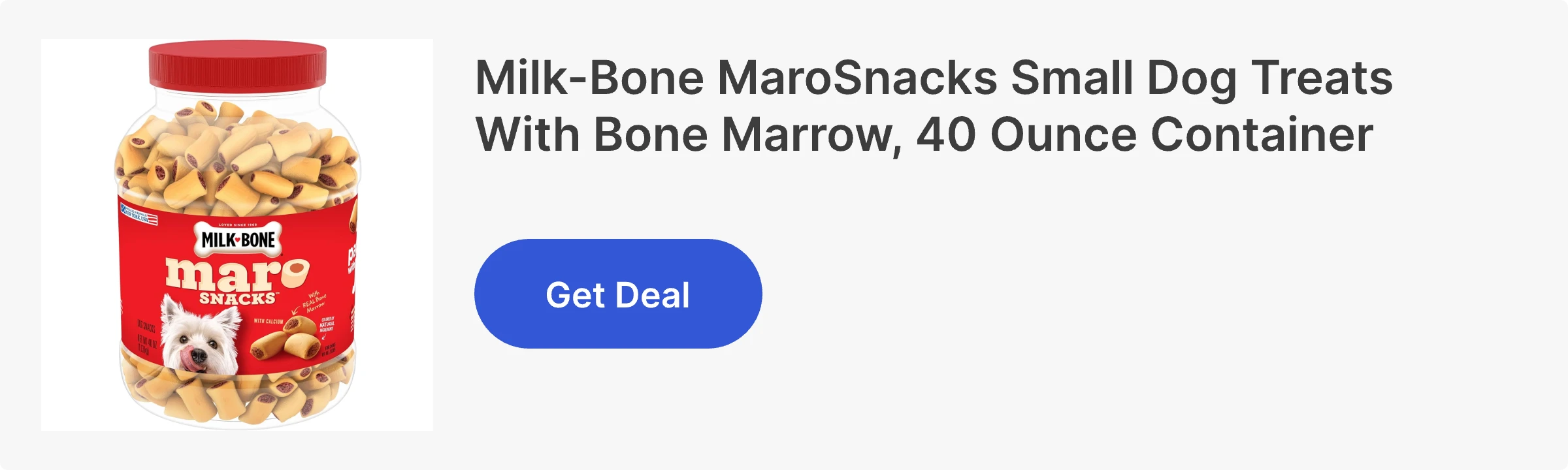 Milk-Bone MaroSnacks Small Dog Treats With Bone Marrow, 40 Ounce Container
